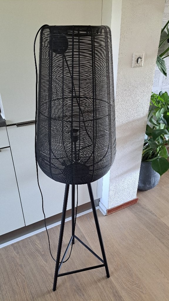 Light & Living vloerlamp ADETA - zwart, Ophalen, 100 tot 150 cm, E27 (groot), Zo goed als nieuw
