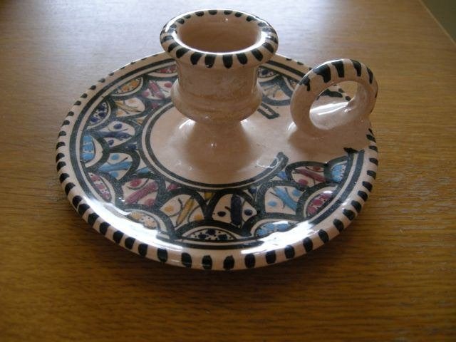 Vintage. Mooi oude beschilderde blaker, Ophalen of Verzenden, Koper of Brons