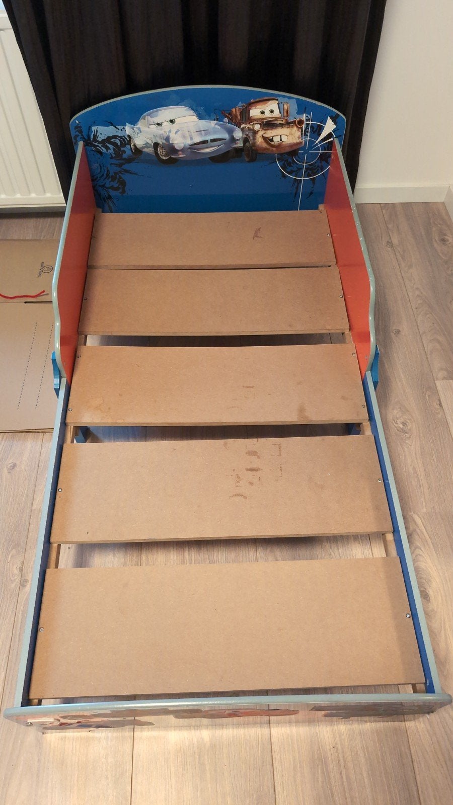 Cars peuterbed kinderbed met lattenbodem, Kinderen en Baby's, Kinderkamer | Bedden, Ophalen, Gebruikt, 70 tot 85 cm, 140 tot 160 cm