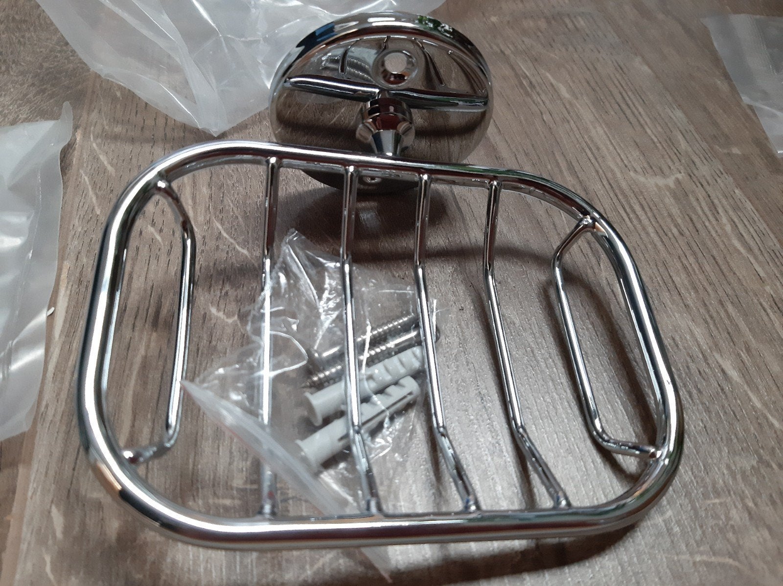 Nieuwe Zeephouder - Chroom, Huis en Inrichting, Ophalen, Nieuw, Zilver, Zeepdispenser/zeepbakje