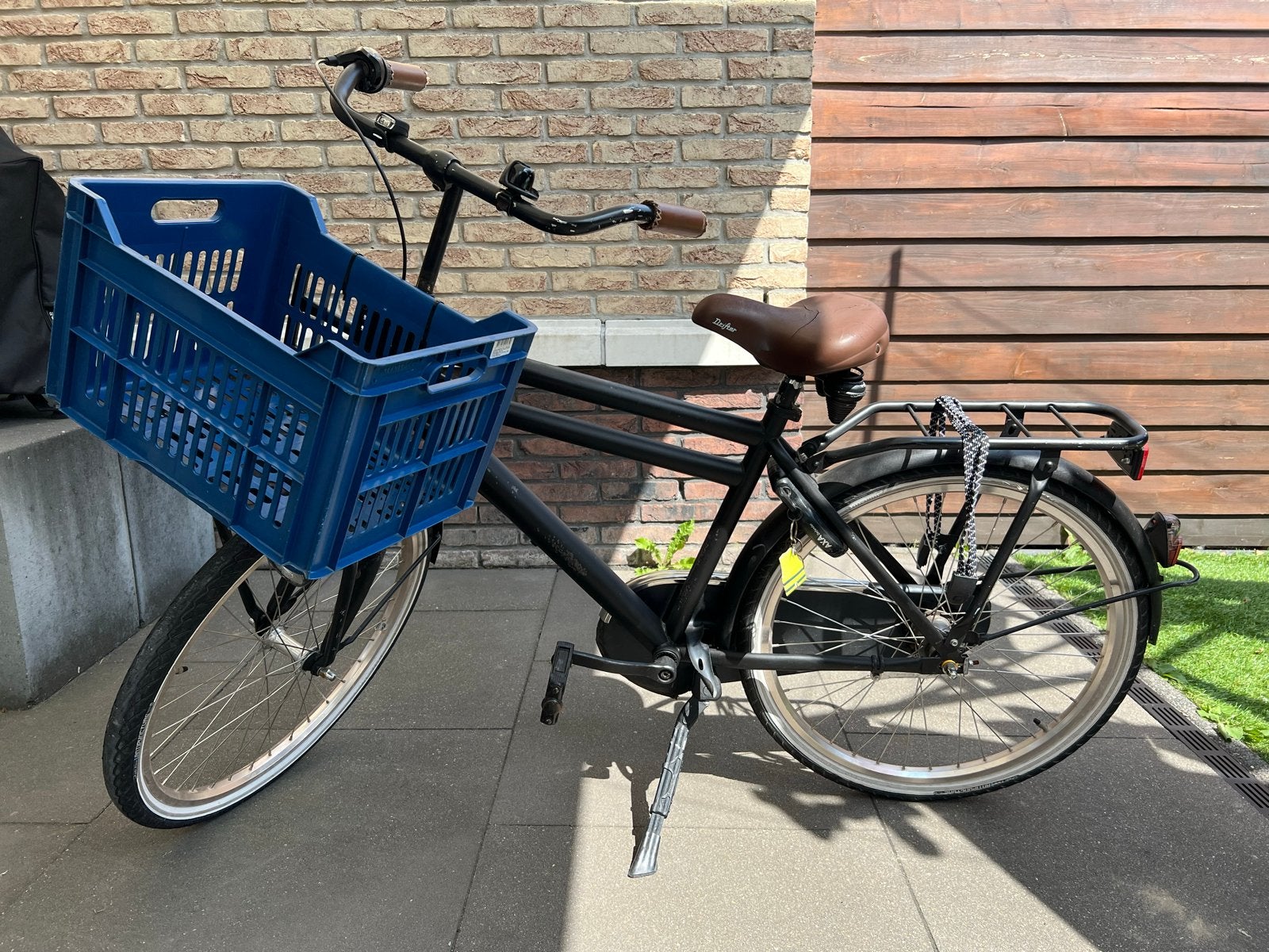 Jongens fiets 24 inch met voordrager en krat, Ophalen, Gebruikt, 24 inch, Versnellingen