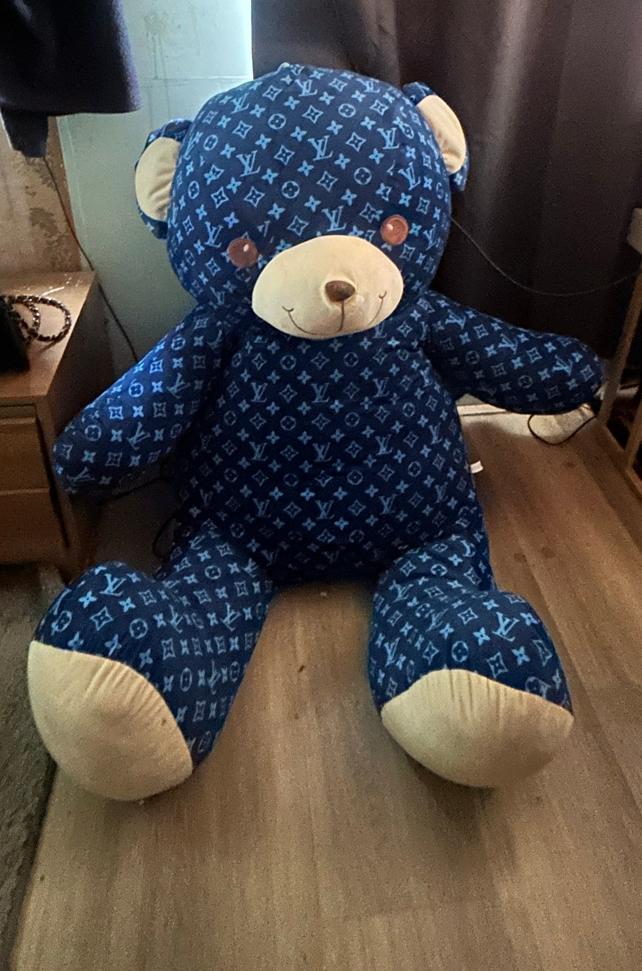 Grote blauwe lv teddybeer in uitstekende staat, Beer, Blauw, Ophalen of Verzenden, Zo goed als nieuw