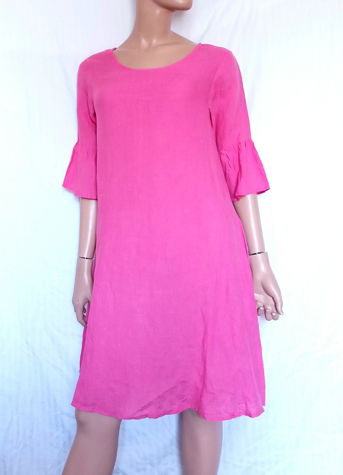 WEEKEND MAX MARA LINNEN Jurk , Maat 38, Maat 38/40 (M), Ophalen of Verzenden, Zo goed als nieuw, Knielengte