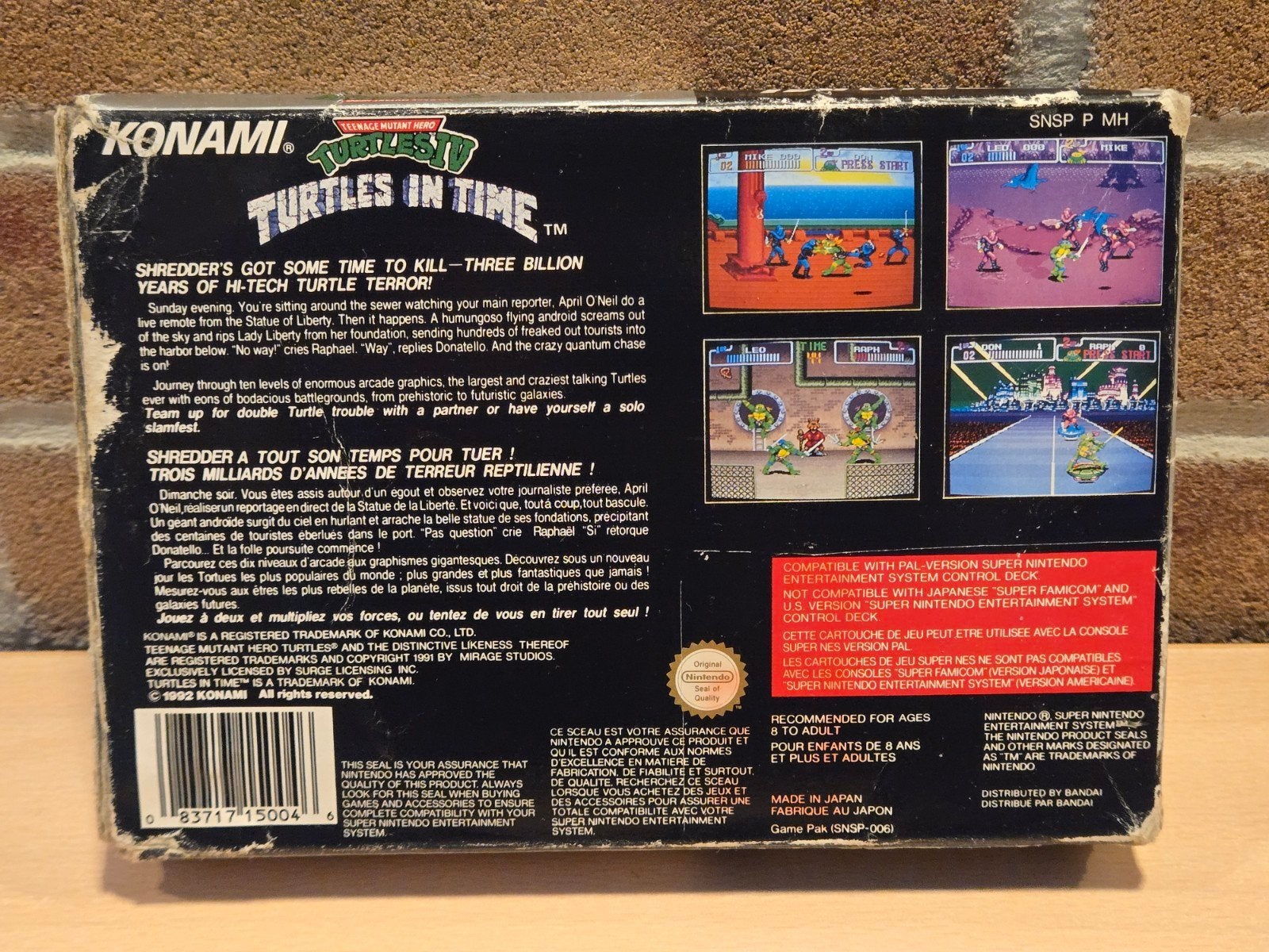 Turtles In Time - Super Nintendo PAL FAH, Gebruikt, Support.nintendo.nl, 2 spelers, Ophalen of Verzenden