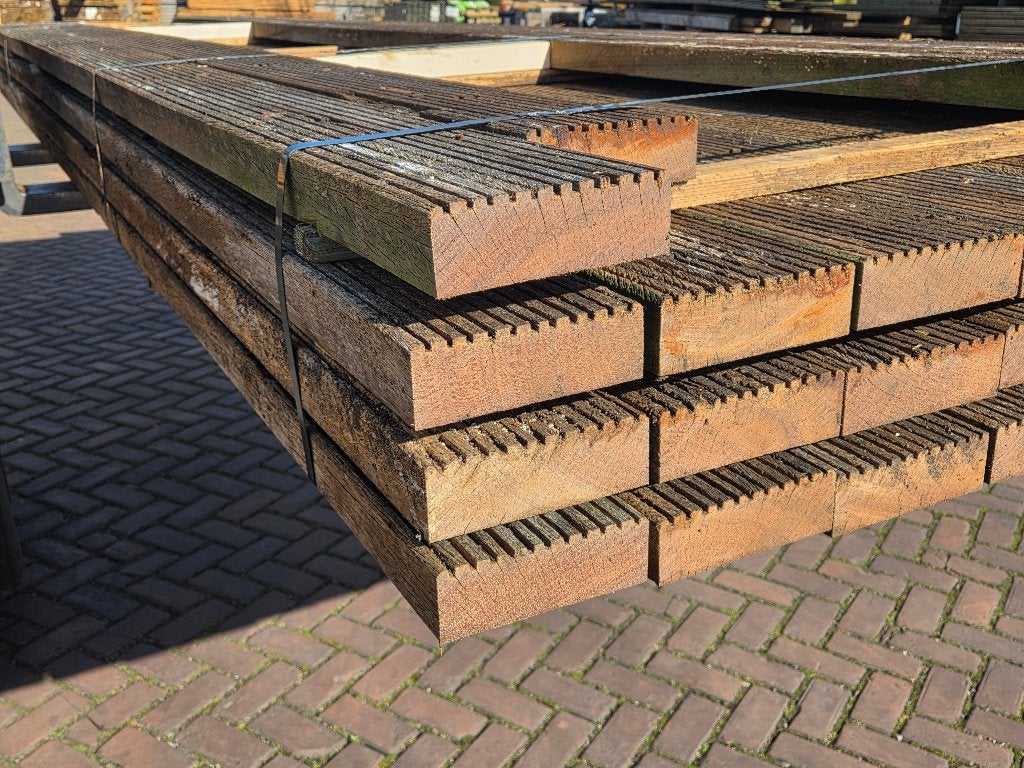 Hardhouten profielplanken gebruikt -nr: HP302, Ophalen, 250 cm of meer, Planken
