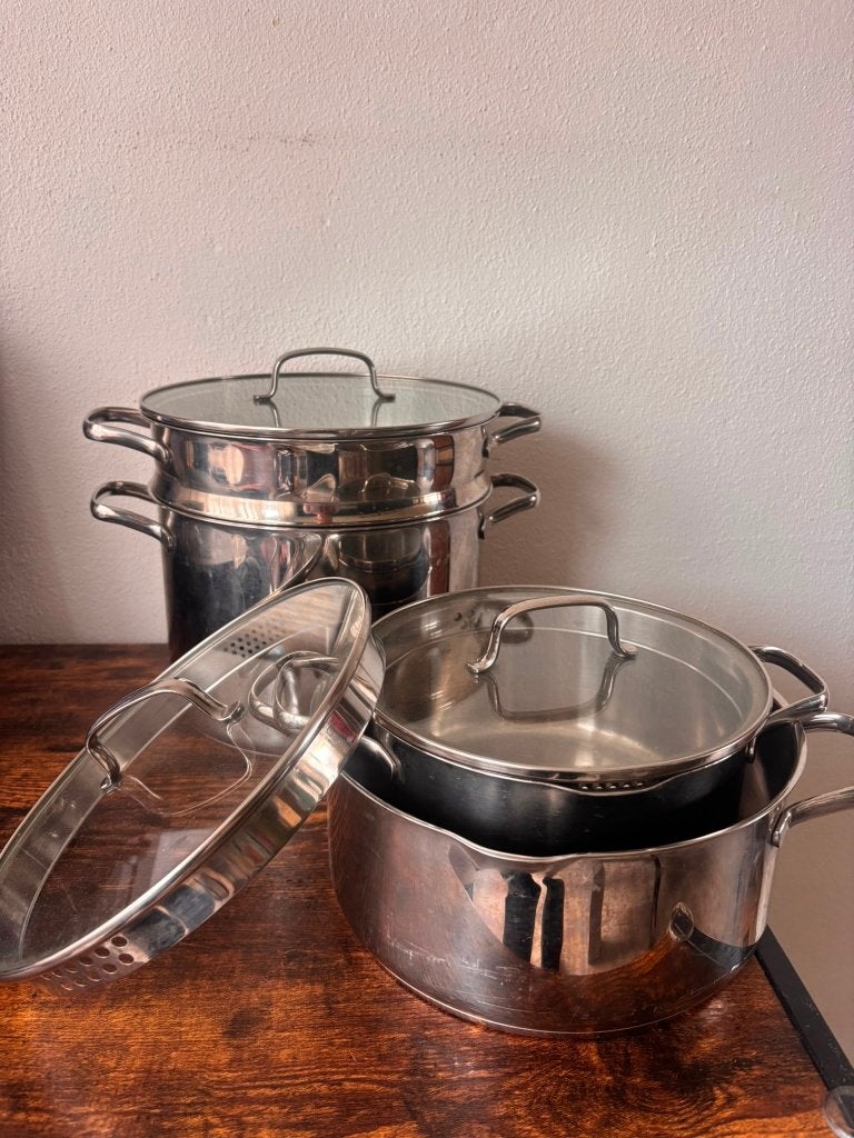 Pannensets MasterChef, GreenPan (voor koken met gas), Ophalen, Zo goed als nieuw, Rvs, Pannenset