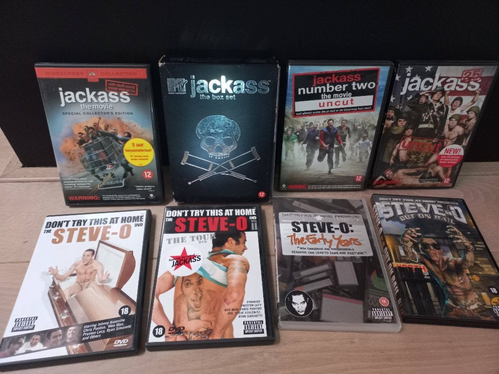 Jackass + Steve-O + Viva La Bam XL DVD Collectie! (17xDVD), Engels, Vanaf 16 jaar, Nederlands, Bonusmateriaal