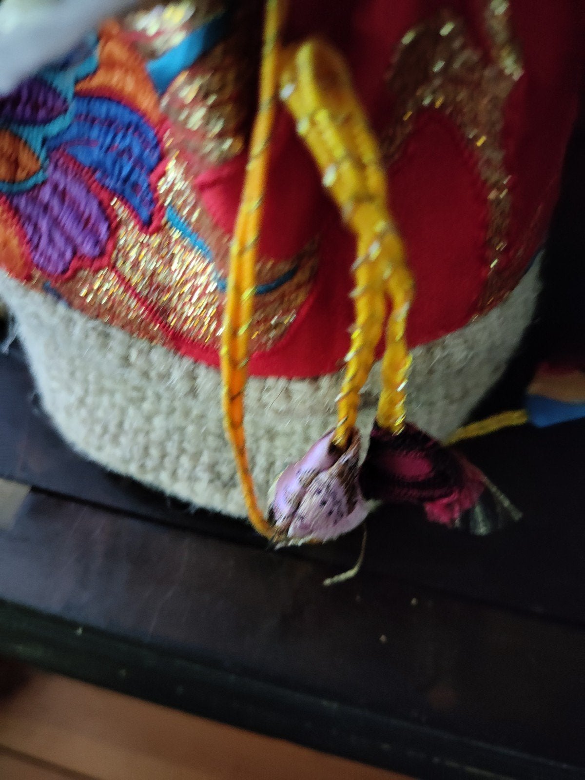 Handgemaakt tasje/beursje,  schapenwol handwerk zie briefje, Ophalen of Verzenden, Nieuw