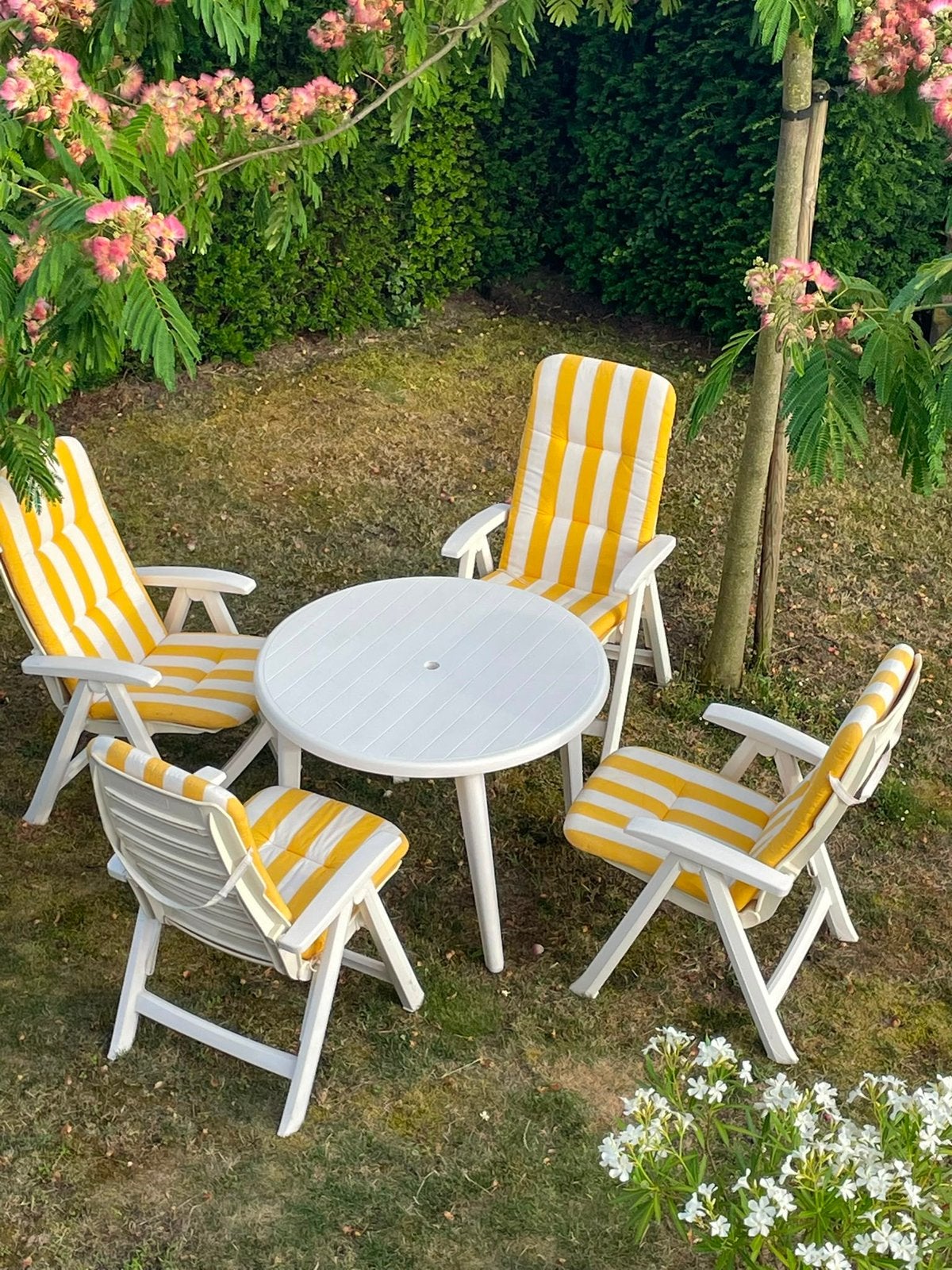 Tuinset Hartman, 4 zitplaatsen, Kunststof, Gebruikt, Ophalen of Verzenden