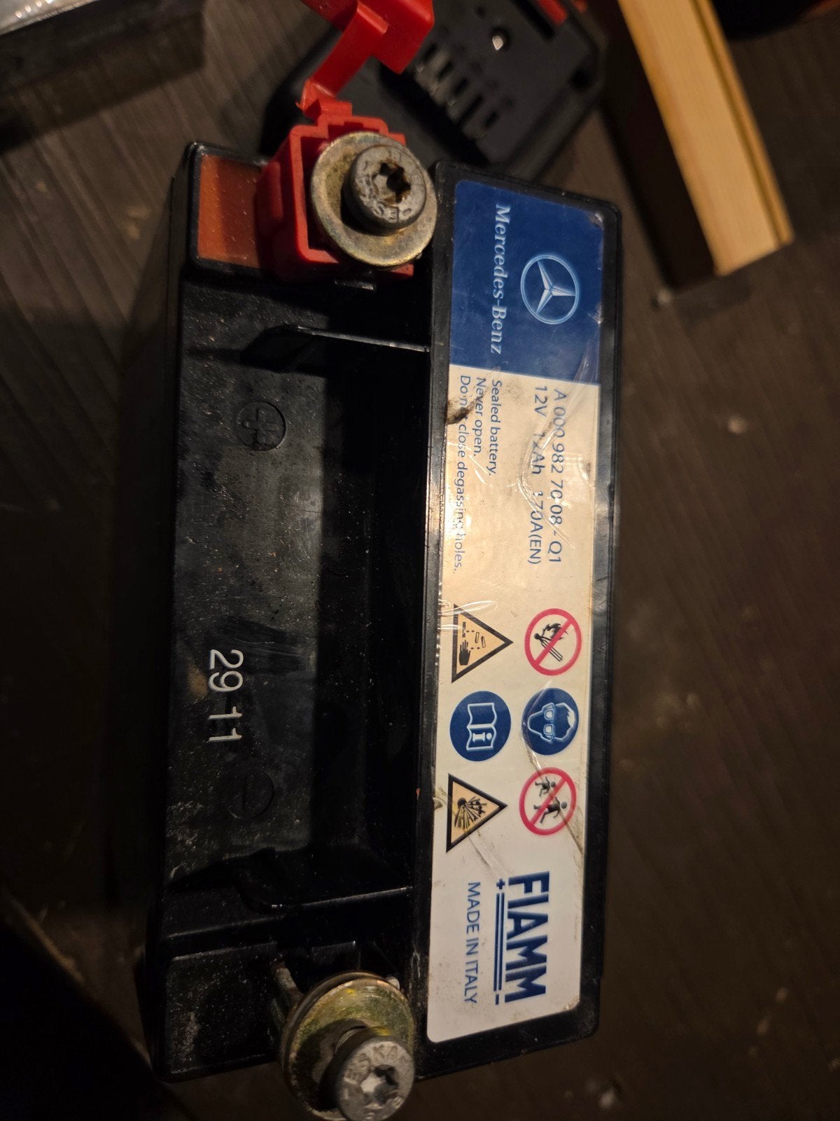 Mercedes-Benz FIAMM Accu 12V 12Ah 170A(EN) A0009827008, Ophalen, Gebruikt, Oplaadbaar