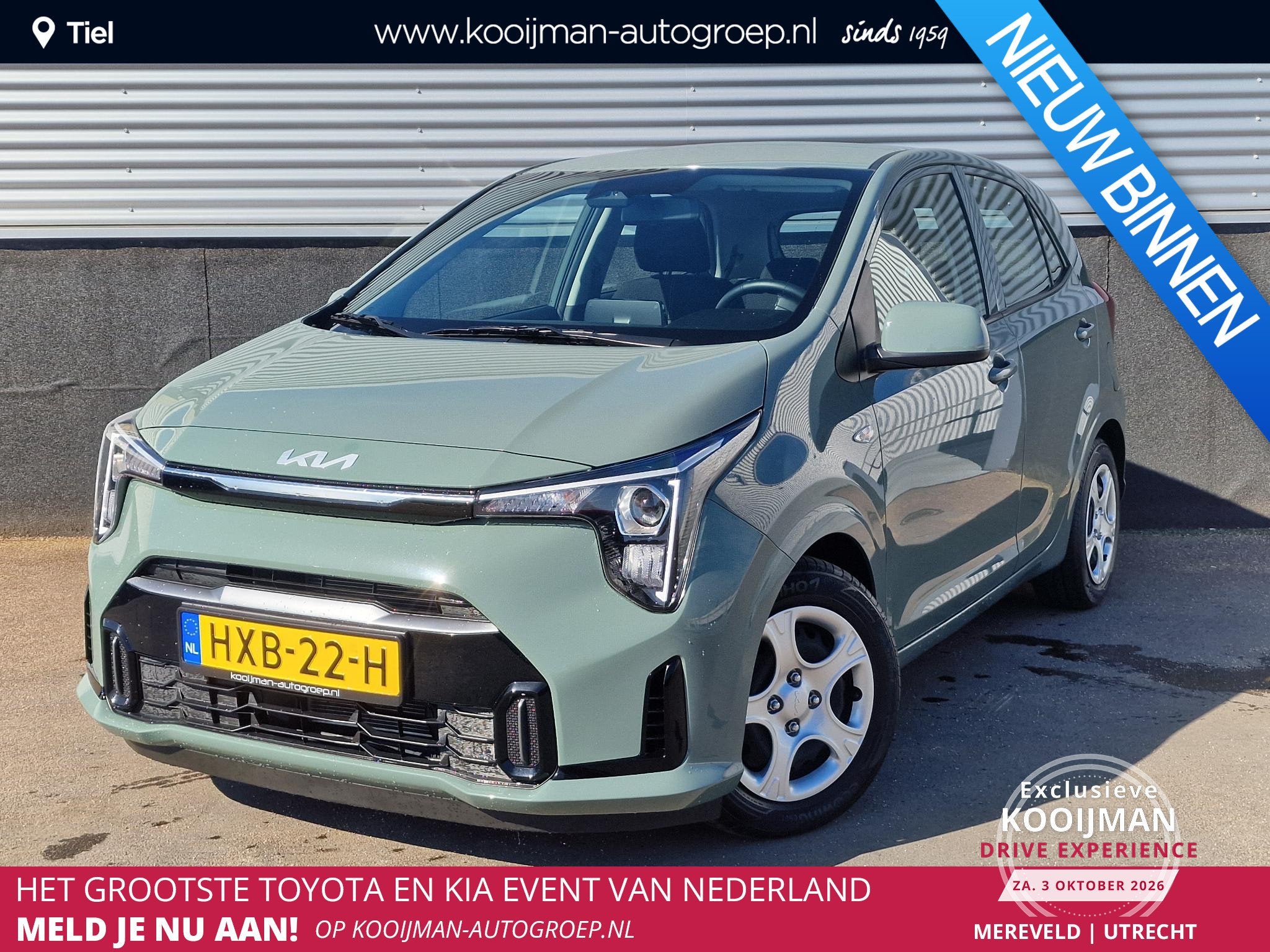Kia Picanto 1.0 DPI DynamicLine 5p NL-auto, lage KM stand, p, Auto's, Voorwielaandrijving, Dealer onderhouden, Stof, Euro 6