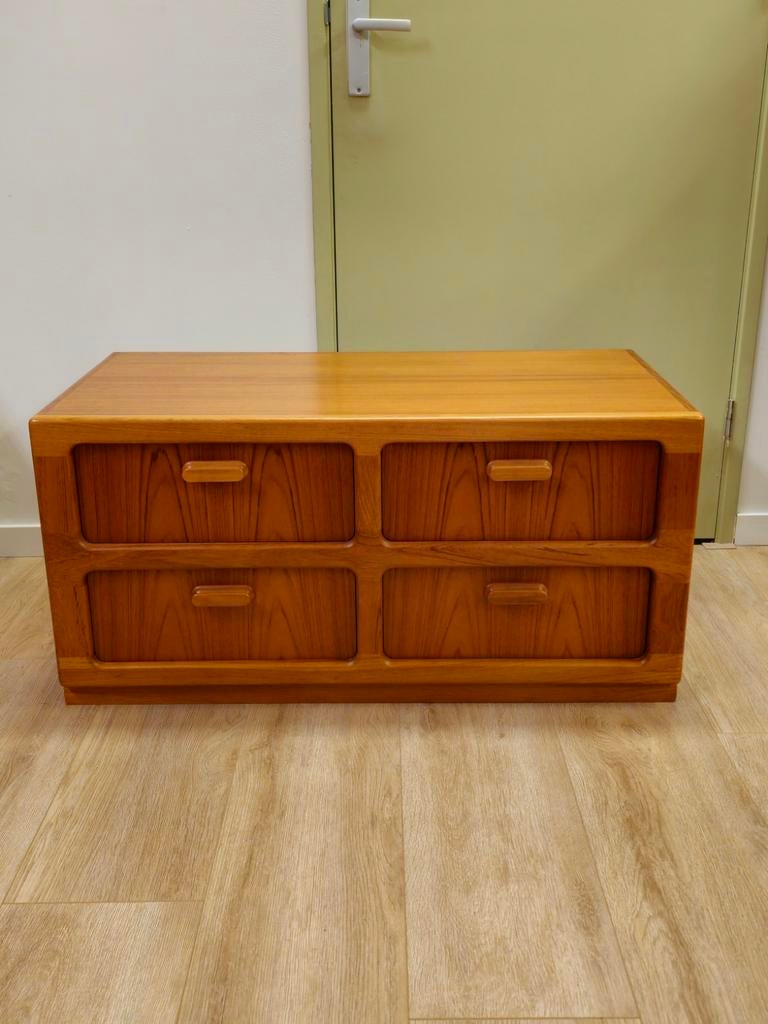 Vintage Silkeborg Deense Ladekast Kast Plantenspeler, Ophalen, Teakhout, 50 tot 100 cm, Zo goed als nieuw