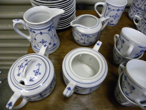 Servies Blauw Saks, Jager, 50-delig, diverse onderdelen, zie, Ophalen of Verzenden, 'T Olde Gre-j, Info@toldegrej.nl, Endepoelstraat 20f Didam