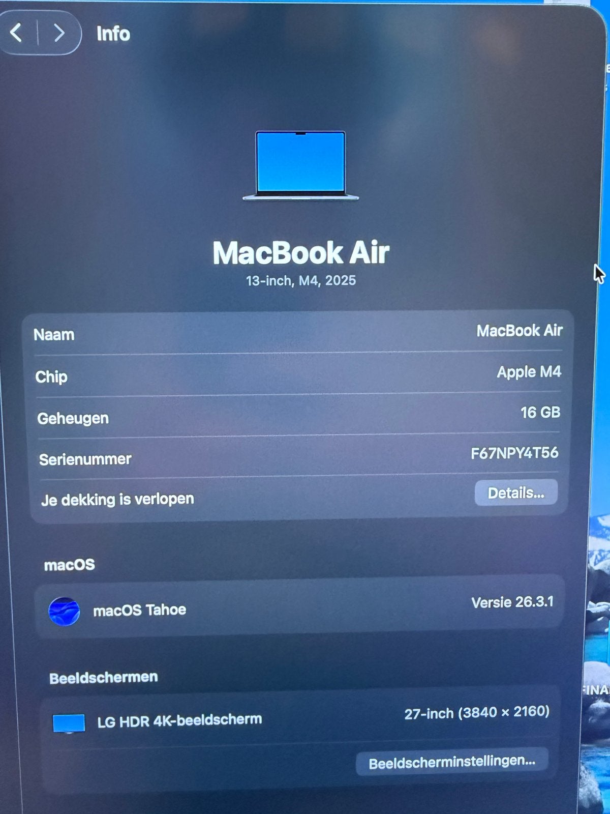 Foto 7 van MacBook Air 13 inch 2025 M4 - 16GB RAM / 256GB SSD