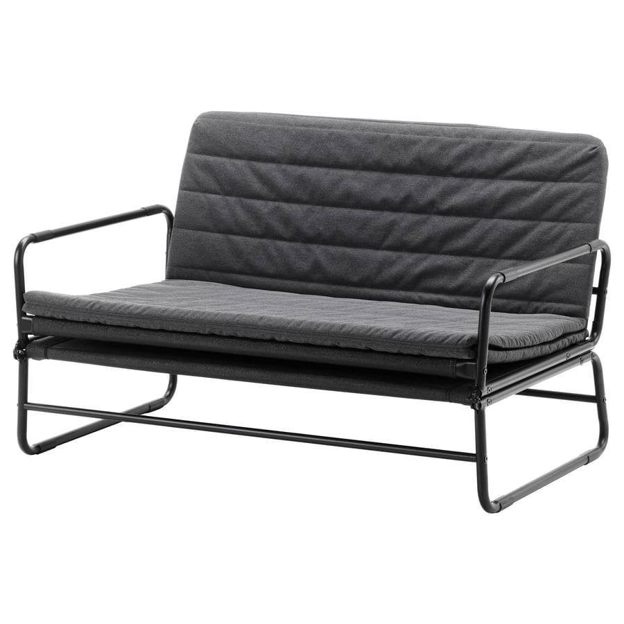 IKEA LYCKSELE LÖVÅS slaapbank - Donkergrijs, Gebruikt, Tweepersoons, 200 cm, Grijs