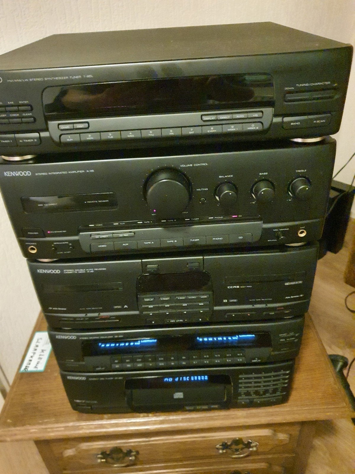 Kenwood stereoset. Zie omschrijving., Ophalen, Gebruikt, Cassettedeck, Overige merken