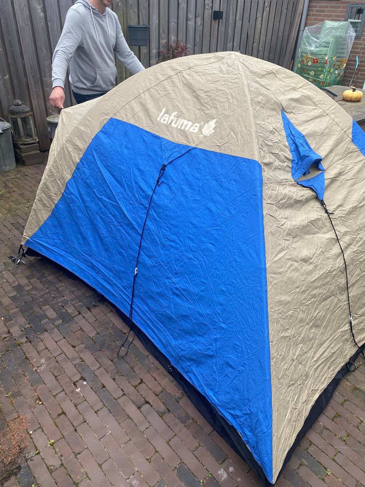 Bijzet koepel tent katoen lafuma Antibes 2/3, Ophalen, Zo goed als nieuw, Tot en met 2