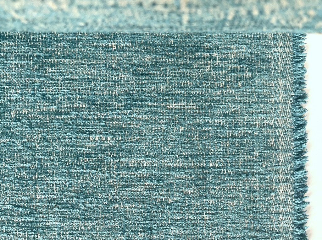 Meubelstof groenturquoise+roomwit gemêleerd; 12,6M; NU 20€/M, Overige materialen, Meerkleurig, 120 cm of meer, Ophalen of Verzenden