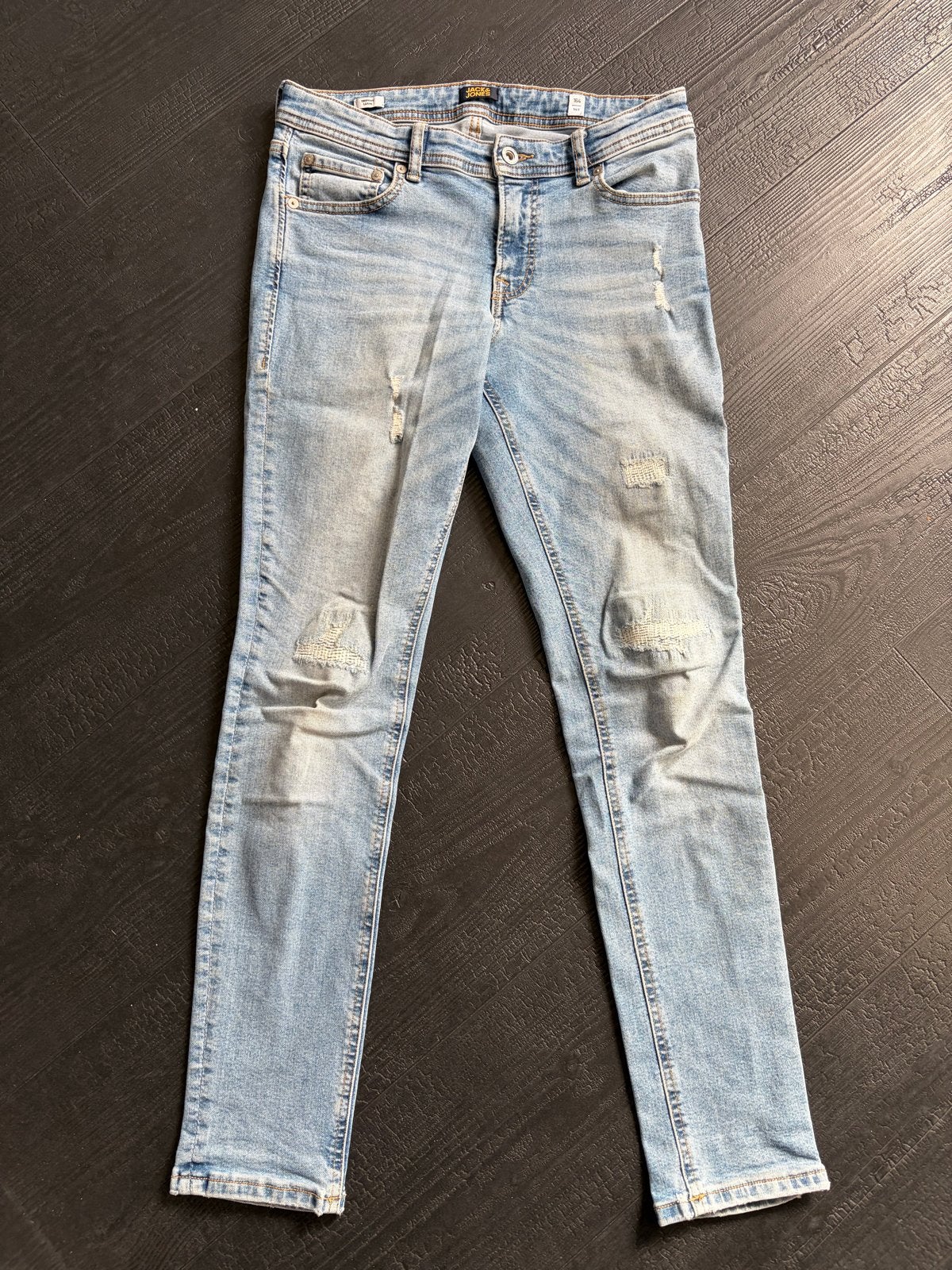 Jack & Jones Skinny Liam spijkerbroek maat 164, Broek, Gebruikt, Ophalen of Verzenden, Jongen