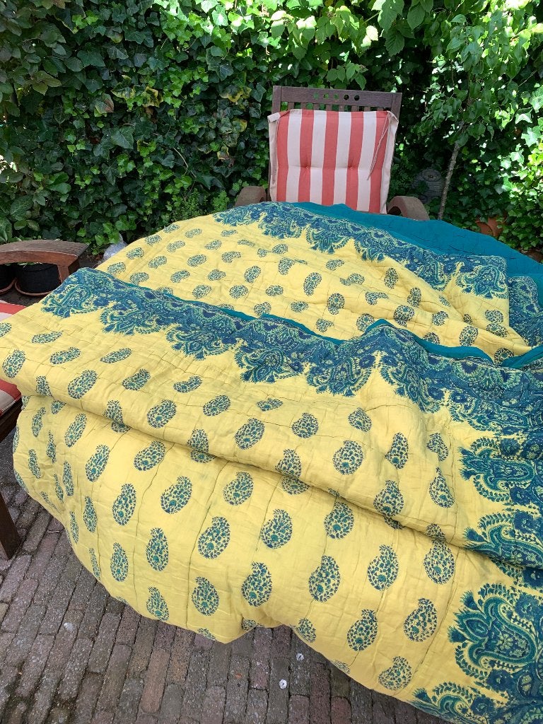 Anokhi bedsprei, Huis en Inrichting, Slaapkamer | Beddengoed, Meerkleurig, Tweepersoons, Ophalen of Verzenden, Overige merken