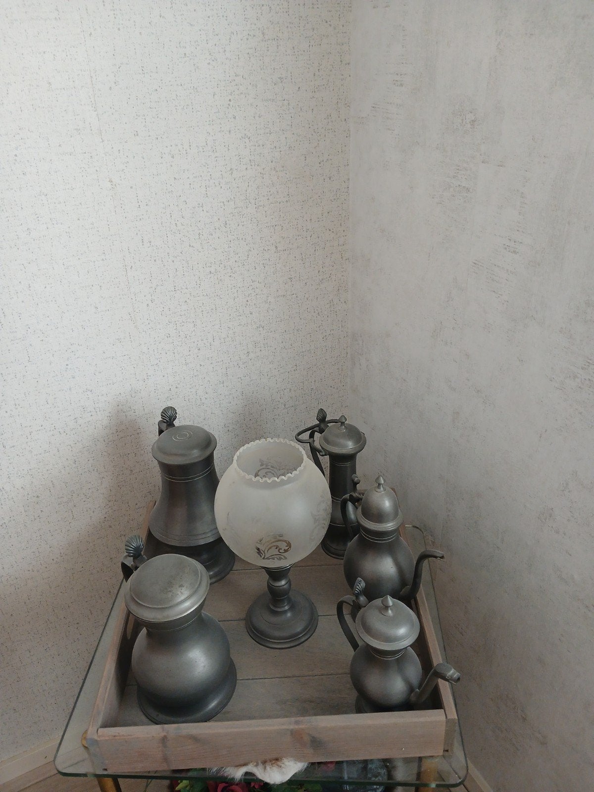 Tinnen set, Ophalen