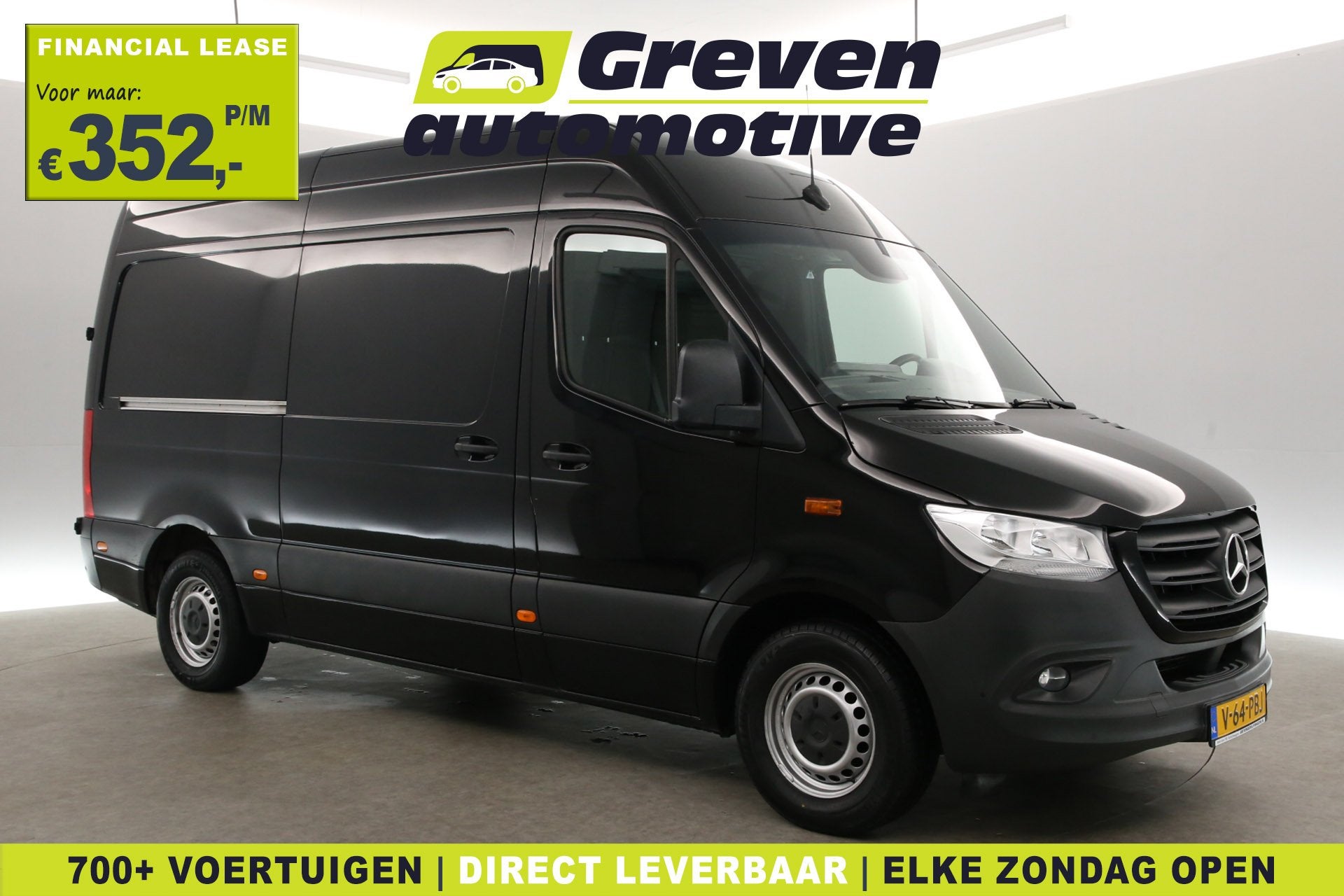Mercedes-Benz Sprinter 316 2.2 CDI 164PK L2H2 | Airco | Crui, Auto's, Gebruikt, Euro 6, 4 cilinders, Zwart