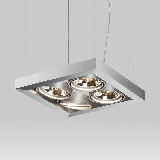 Deltalight Random hanglamp met 4 halogeen spots, Huis en Inrichting, Lampen | Hanglampen, Ophalen, Gebruikt, Metaal, 75 cm of meer
