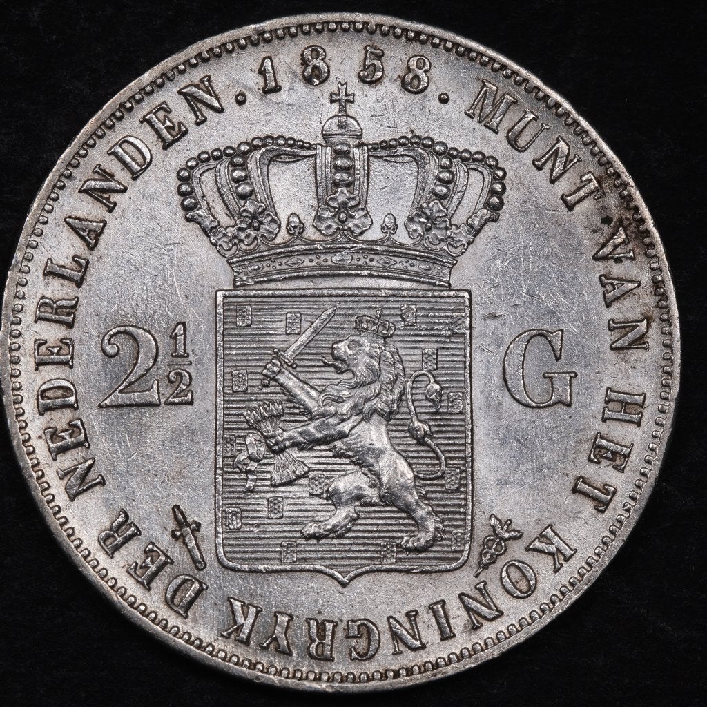 Rijksdaalder 1858. Pr+. (P), Postzegels en Munten, Munten | Nederland, Koning Willem III, Zilver, Ophalen of Verzenden, Losse munt