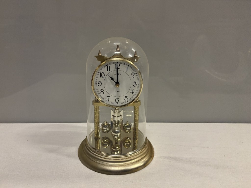Quartz stolpklok met draaiende slinger, Made in W.-Germany, Vintage, Gebruikt, Niet bekend (tweedehands product), Onbekend (tweedehands product)