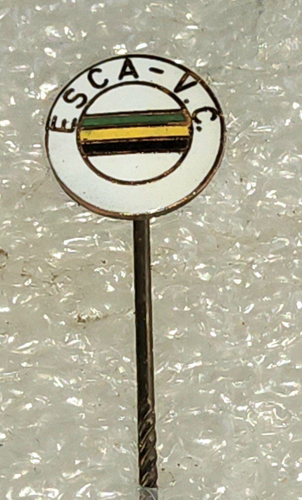 Emaille Speldje Enka Sport Club Arnhem - Vitesse Combinatie, Ophalen of Verzenden, Gebruikt, Sport, Speldje of Pin