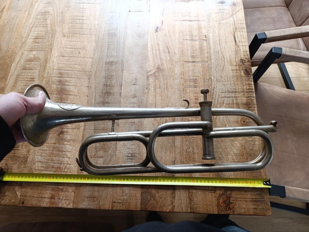 Vintage Bugel / Signaalhoorn met 1 Ventiel, Muziek en Instrumenten, Ophalen of Verzenden, Gebruikt, Overige typen