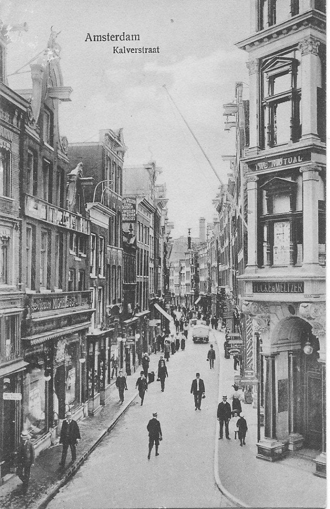 Oude ansichtkaart Kalverstraat Amsterdam, Verzamelen, Ophalen of Verzenden, Voor 1920, Ongelopen, Noord-Holland