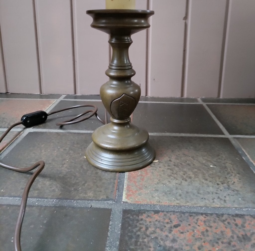 Messing voet voor tafellamp, Huis en Inrichting, Lampen | Tafellampen, Gebruikt, Ophalen of Verzenden, Metaal, Minder dan 50 cm