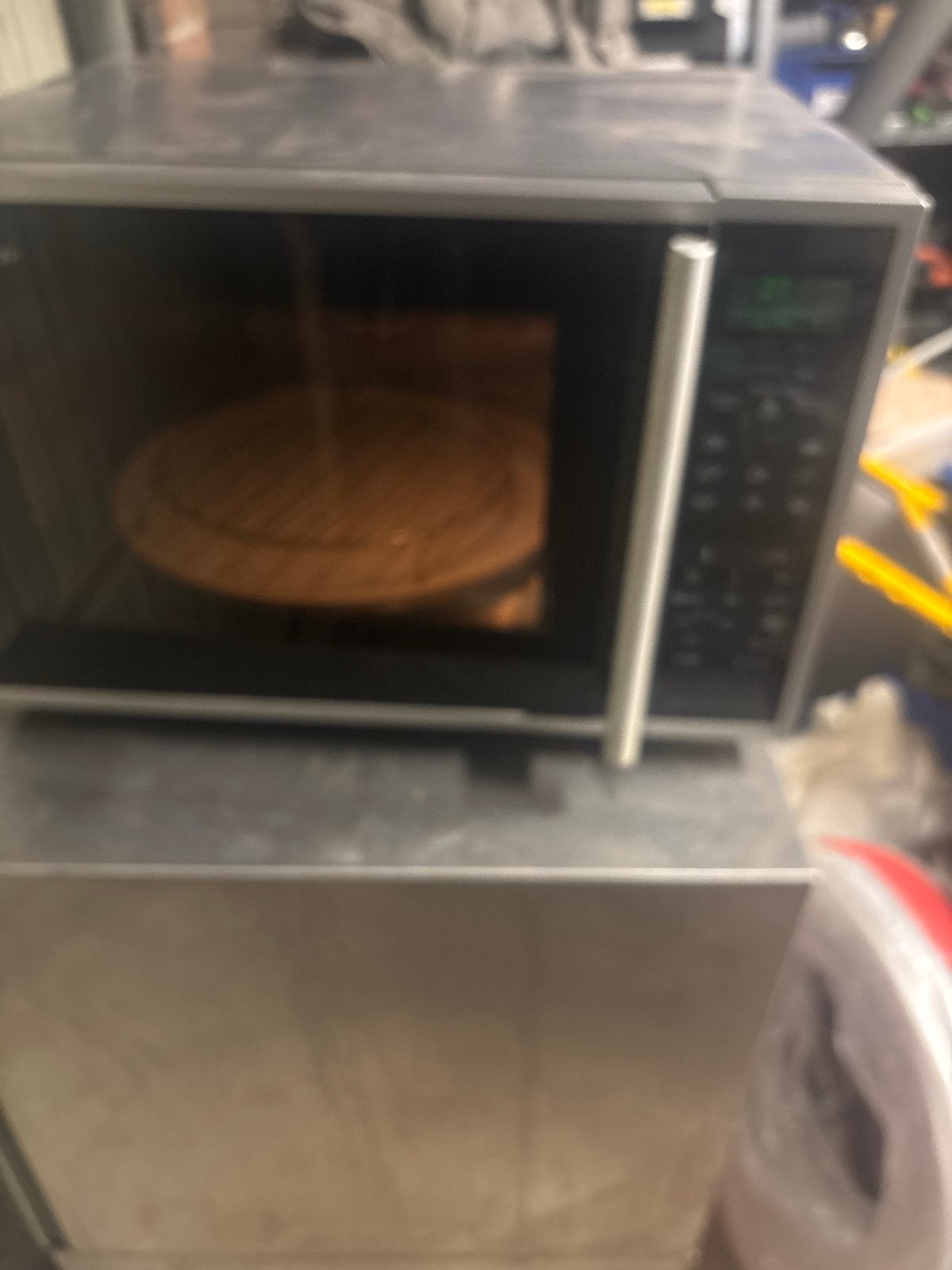 Sharp Combimagnetron - Zilver - Gebruikt, Ophalen, Combimagnetron, Gebruikt, Grill