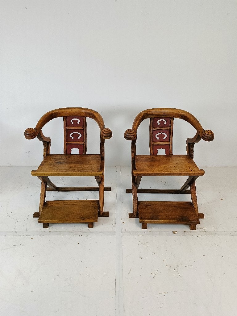 prachtige vintage troon Aziatische stoelen, Antiek en Kunst, Antiek | Meubels | Stoelen en Banken, Ophalen of Verzenden