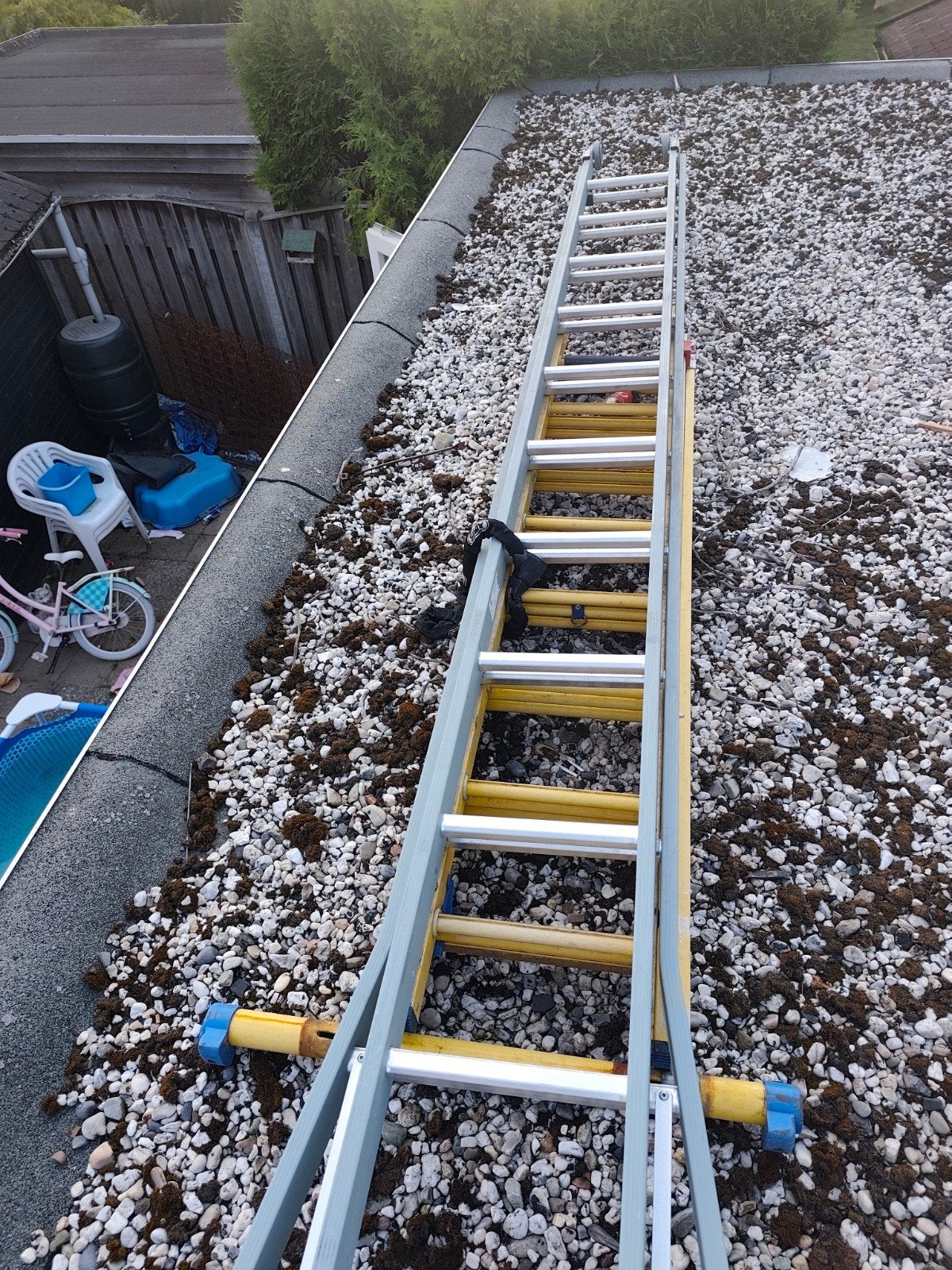 Professionele glazenwasser ladder - Dirks, Ophalen, Zo goed als nieuw, Ladder, Opvouwbaar of Inschuifbaar