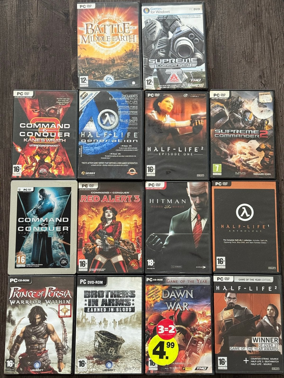 PC Games Collectie: Half-Life, Command & Conquer, Supreme Co, Online, Gebruikt, Overige genres, 1 speler