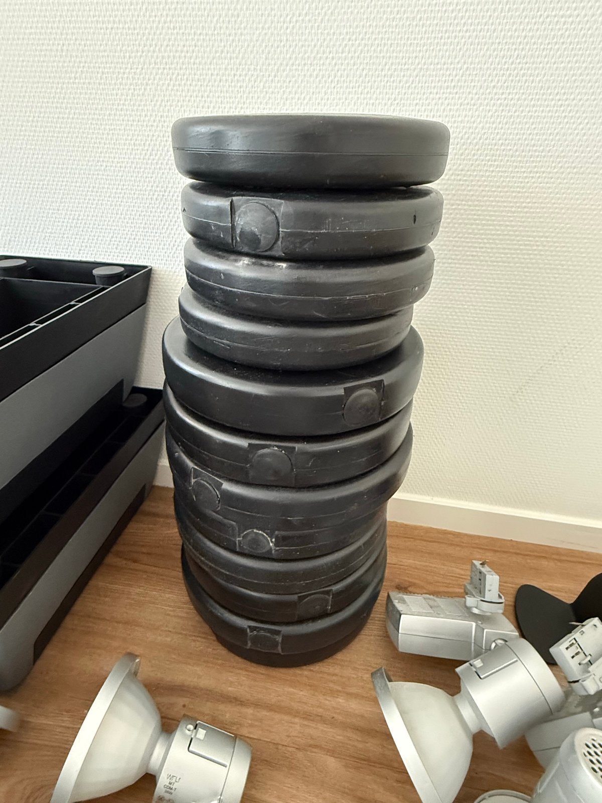 Halters + Halterschijven 2,5 kg en 5 kg, Ophalen, Gebruikt, Halterschijven