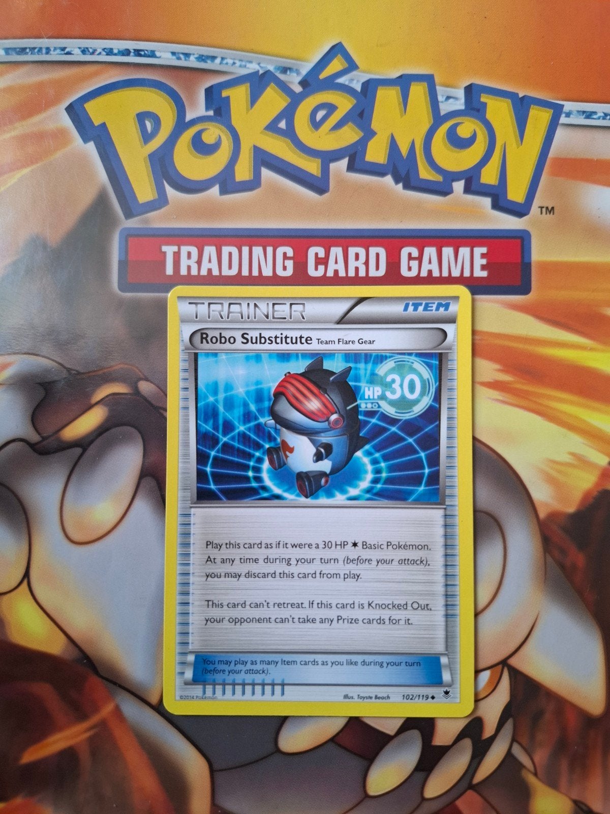 Robo Substitute 102/119 XY Phantom Forces pokemon kaart, Ophalen of Verzenden, Zo goed als nieuw, Losse kaart