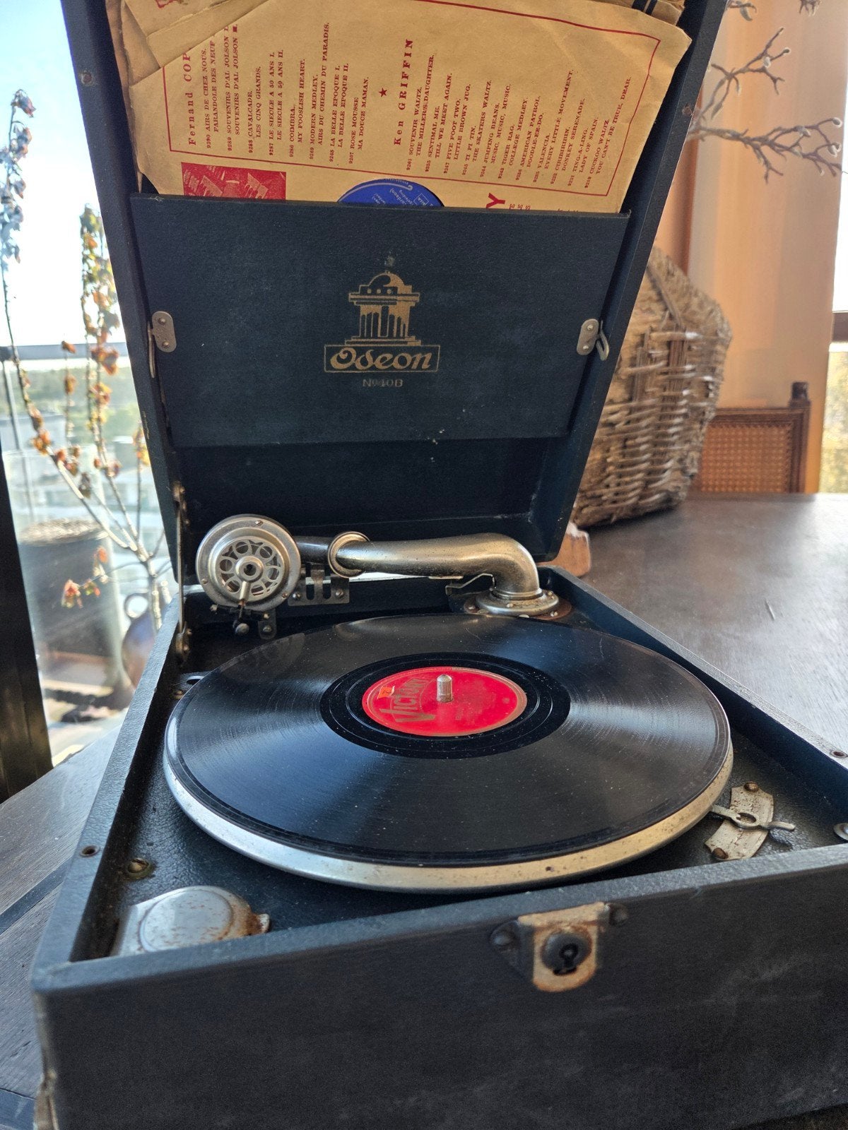 Prachtige set van 4 grammofoons, Ophalen of Verzenden