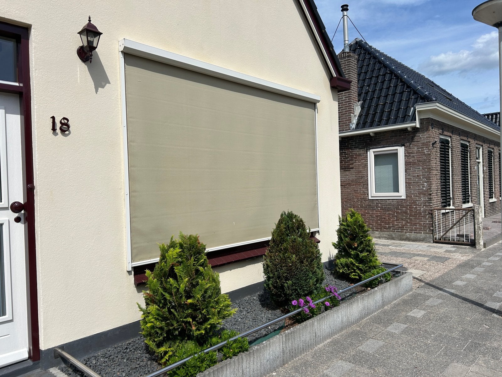 Electrisch zonnenscherm screen, Tuin en Terras, 150 tot 300 cm, Ophalen, Zo goed als nieuw, Minder dan 250 cm