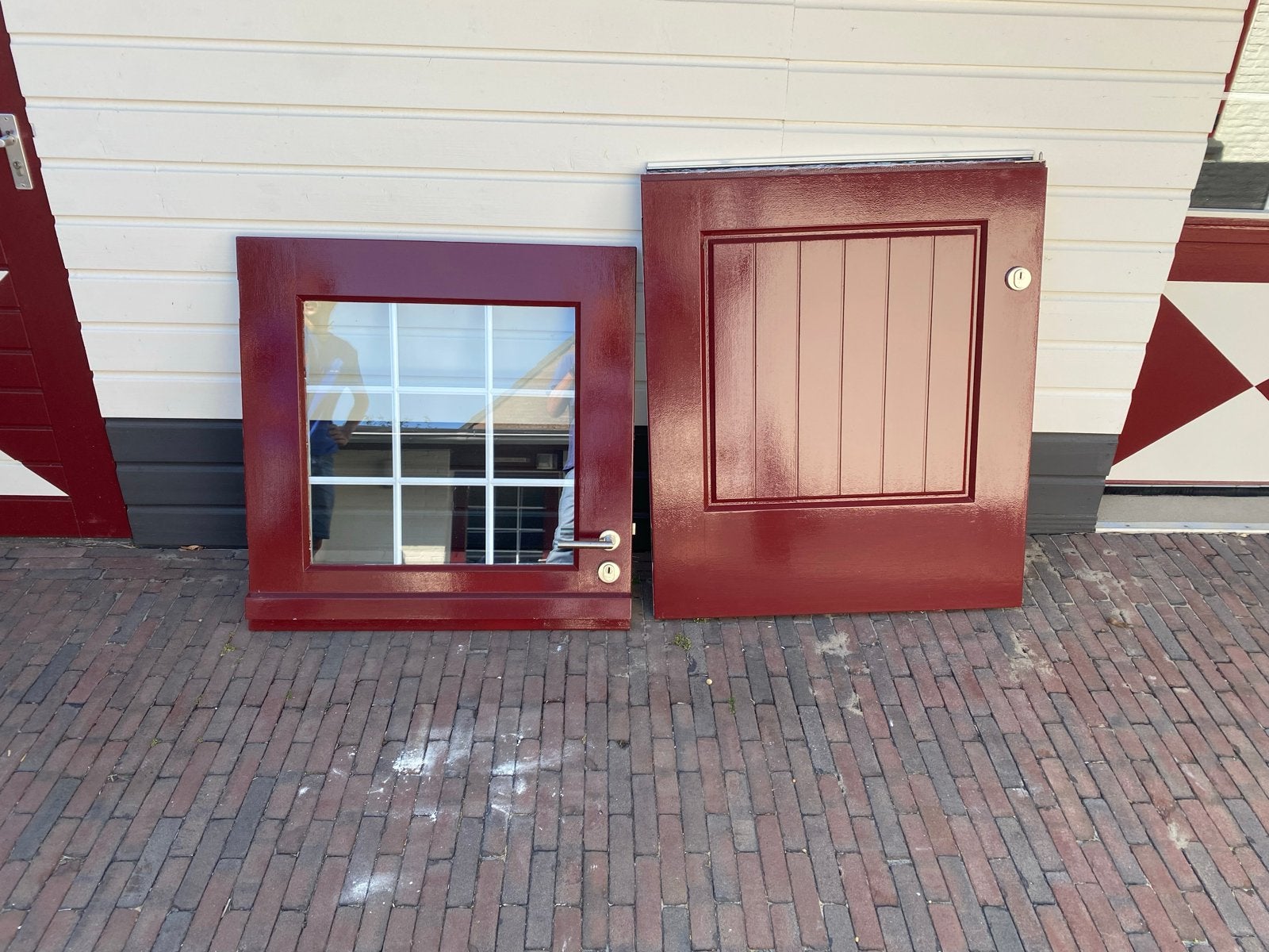 Boerendeuren van hardhout, Ophalen, Gebruikt, 80 tot 100 cm, Buitendeur