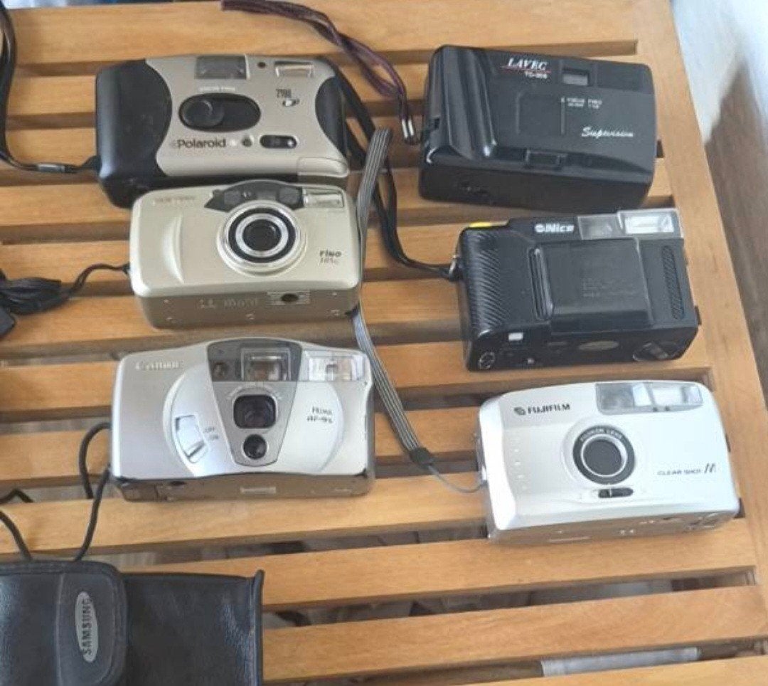 Lot van 6 vintage analoge 35mm compactcamera's, Ophalen of Verzenden, Gebruikt, Compact, Canon