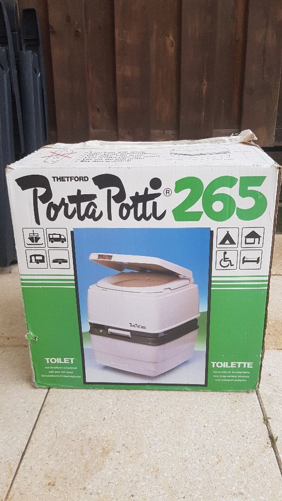 Camping caravan toilet draagbaar # In doos # 25e, Ophalen of Verzenden, Zo goed als nieuw