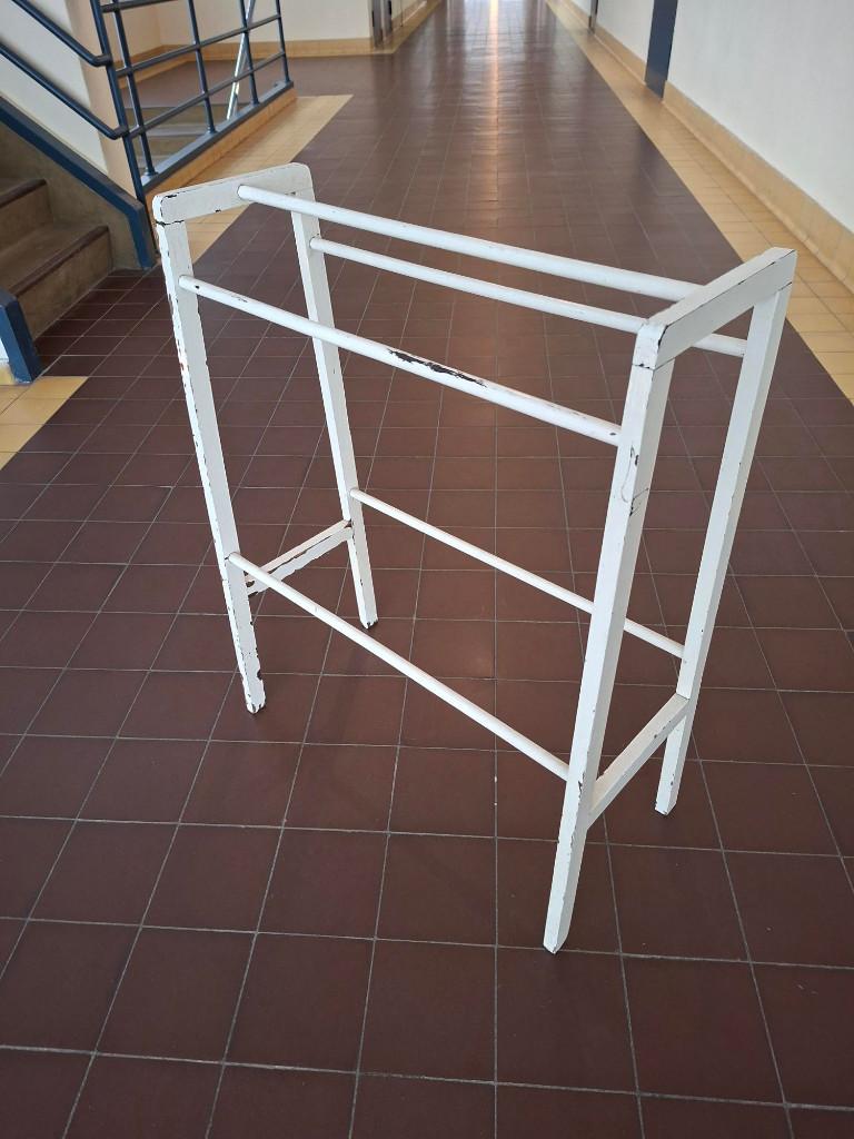 vintage staand handdoekenrek rek brocante patina oude verf, Ophalen of Verzenden