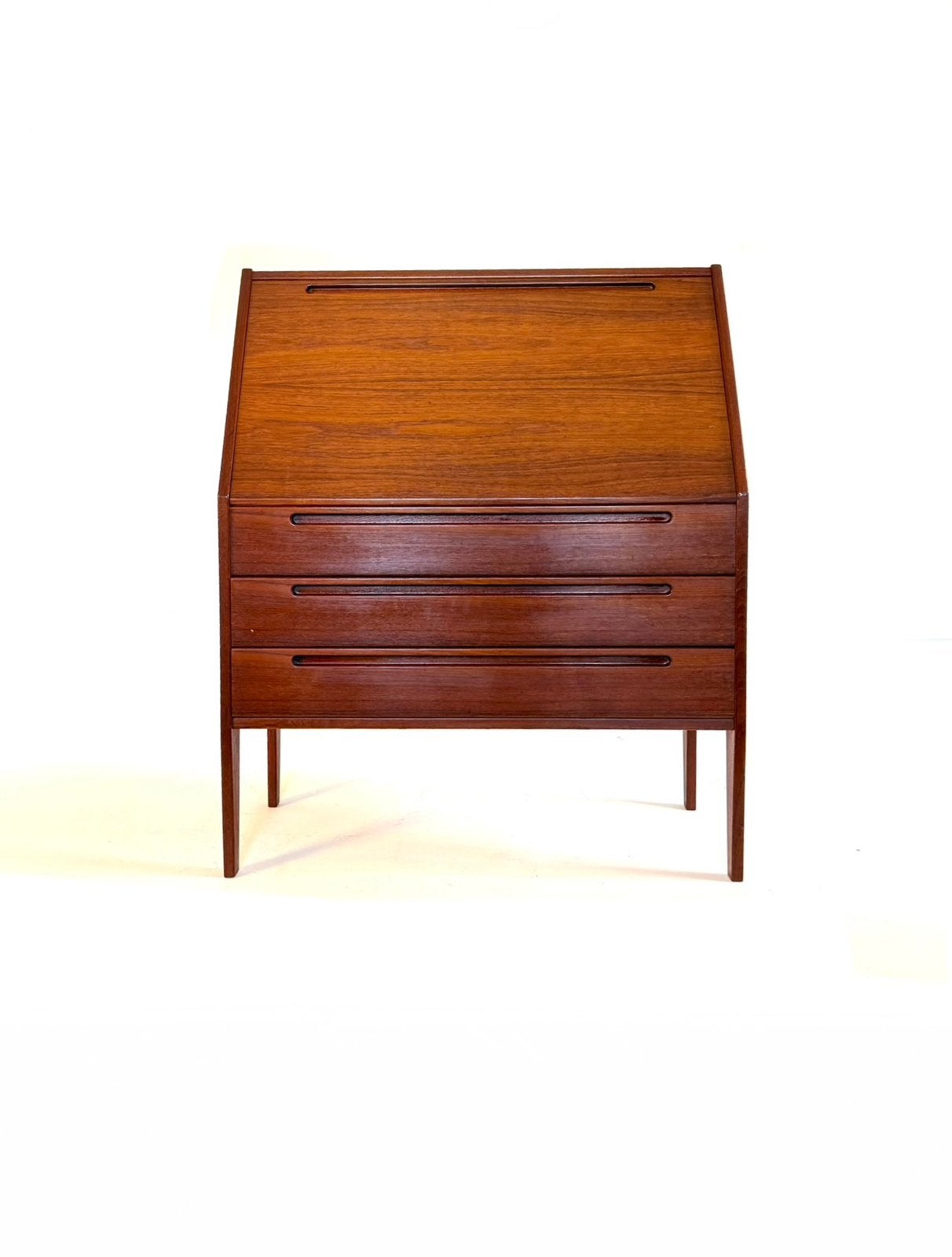 Vintage secretaire No. 63, Kai Kristiansen ‘60, Huis en Inrichting, Vintage retro buisframe design rotan webbing papercord deens