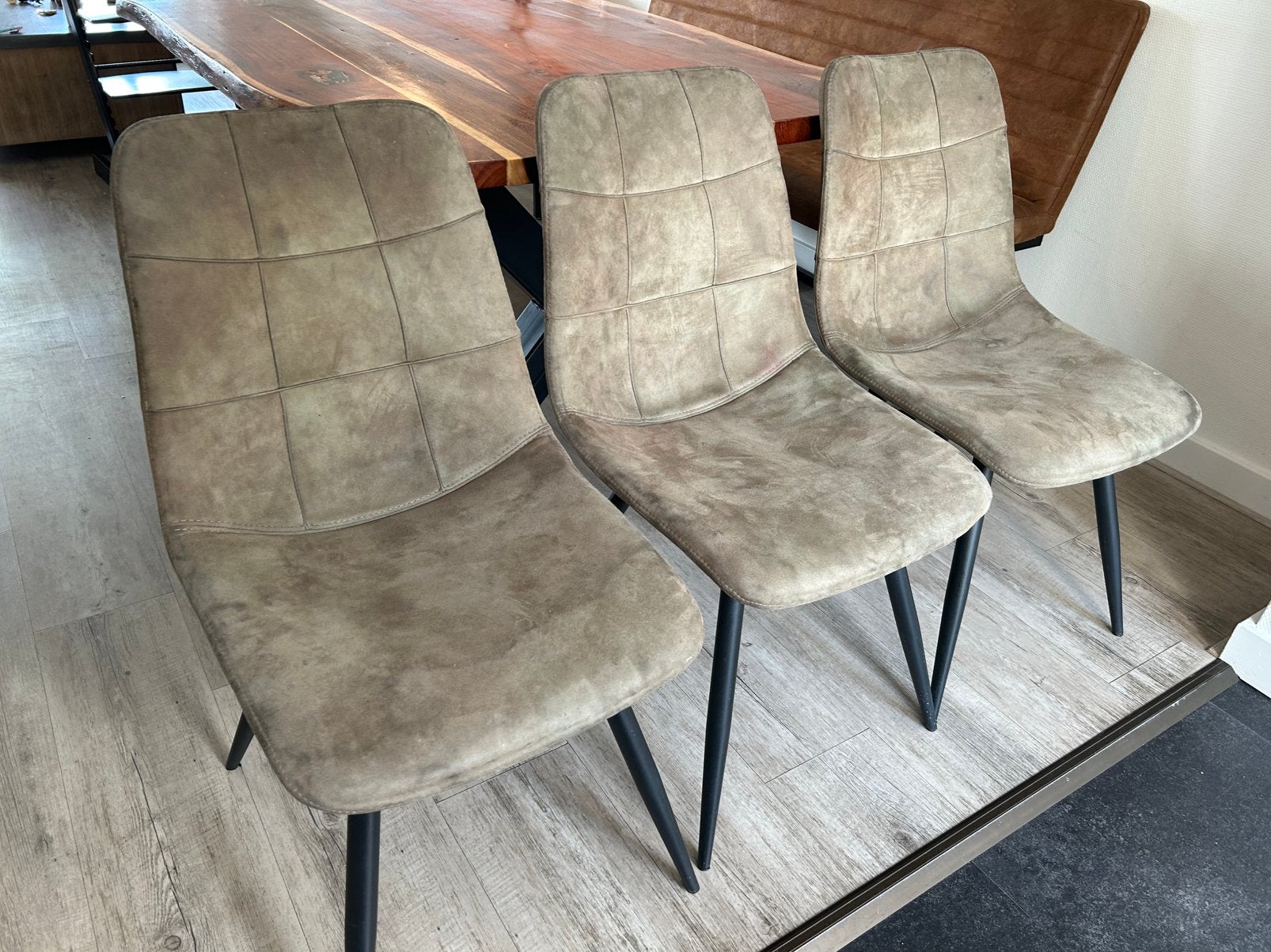 3 groene eetkamerstoelen, Ophalen, Zo goed als nieuw, Overige kleuren