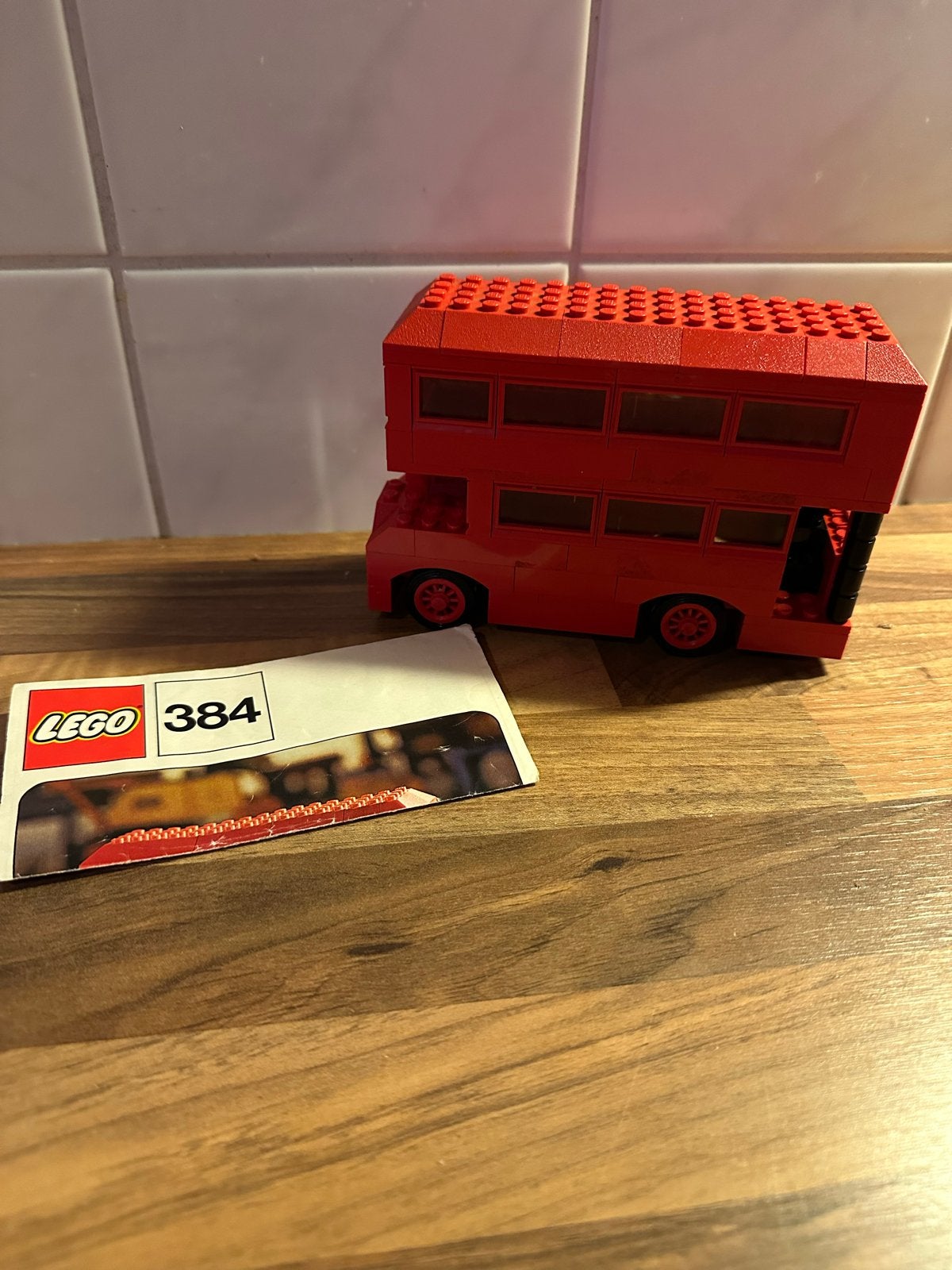 LEGO 384 Rode Dubbeldekker Bus met instructies, Kinderen en Baby's, Speelgoed | Duplo en Lego, Ophalen, Gebruikt, Overige thema's