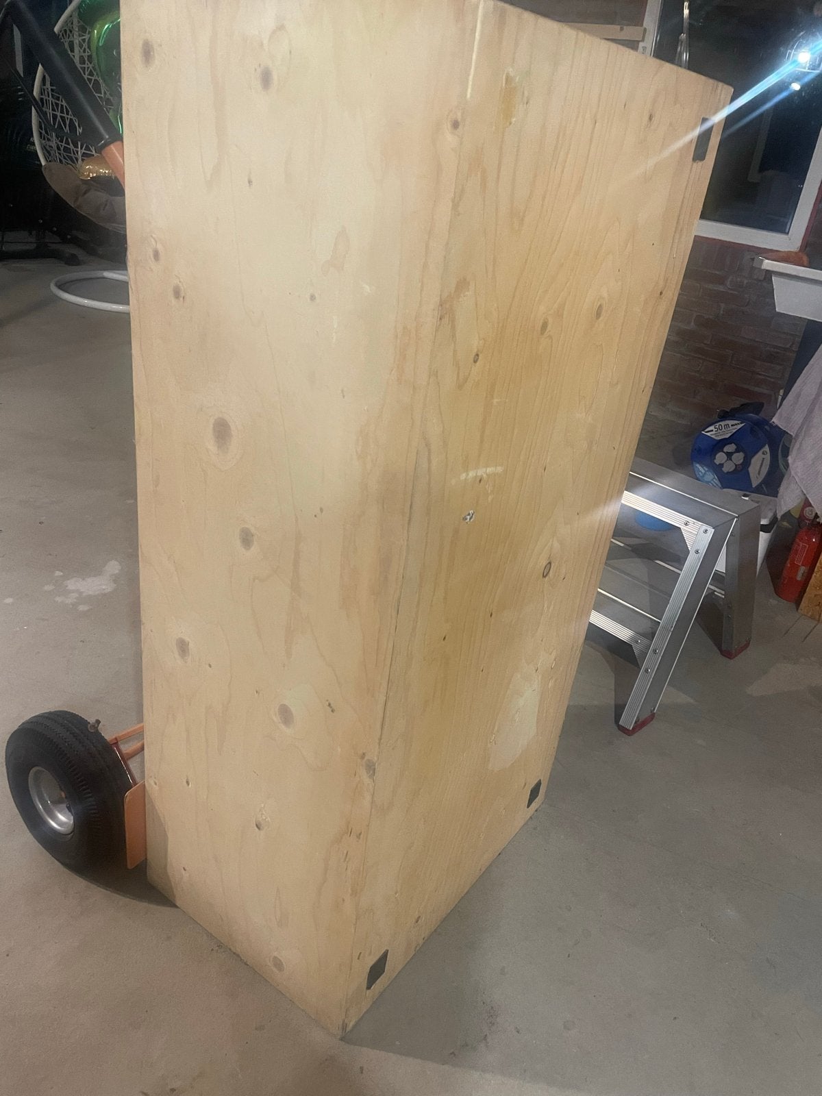 Grote houten kist blokken, Doe-het-zelf en Verbouw, Ophalen, Gebruikt