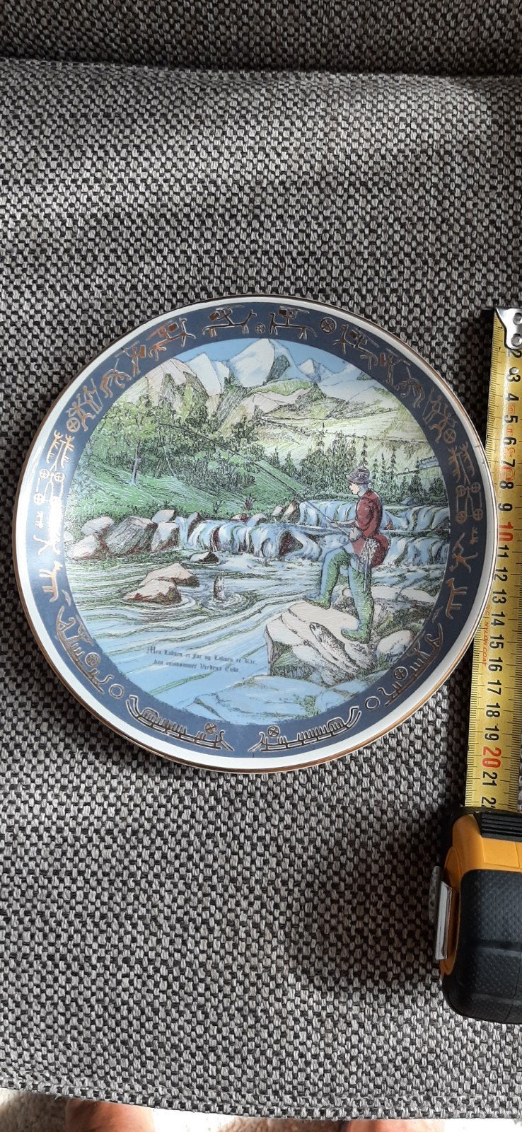 Vintage Noorse Decoratieve Wandplaat - Visserijtafereel, Ophalen of Verzenden